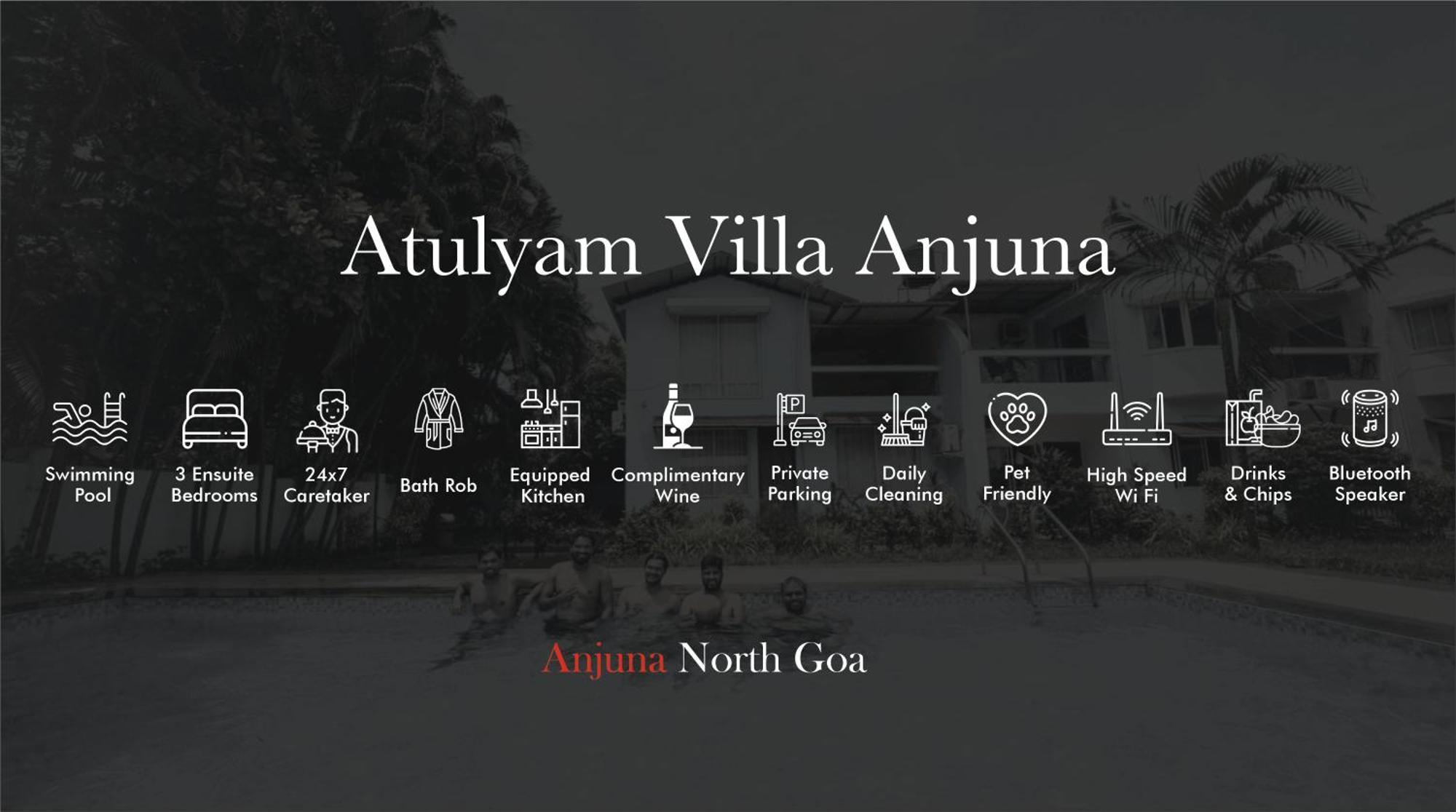 Atulyam Villa- Anjuna Eksteriør billede